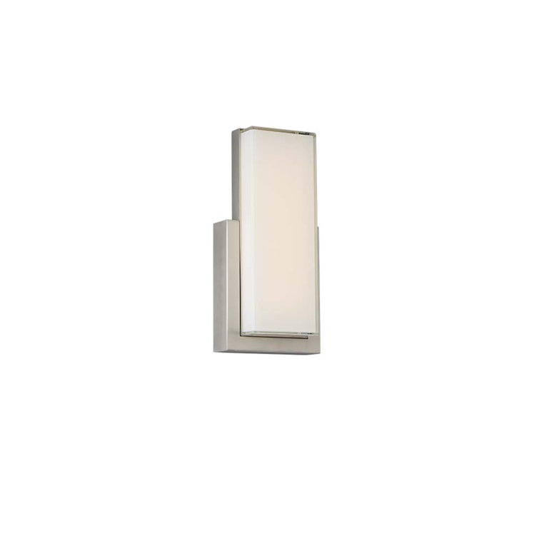Nickel Rectangular Dimmable LED Wall Sconce