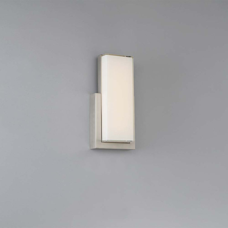 Nickel Rectangular Dimmable LED Wall Sconce