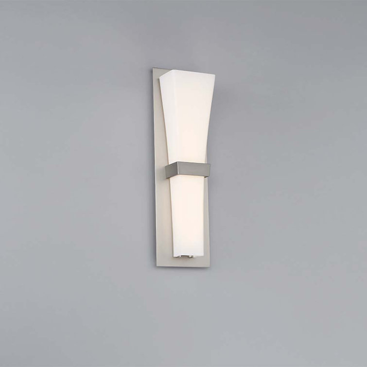 Prohibition Dimmable LED Wall Sconce in Satin Nickel