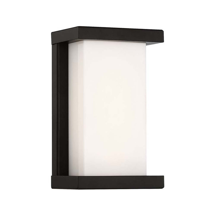 Black LED Outdoor Flush Mount Wall Light - Dimmable