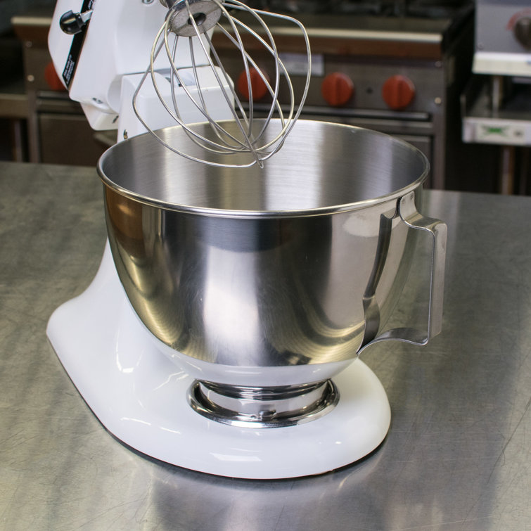 Polished Stainless Steel 4.5-Quart Mixing Bowl with Handle