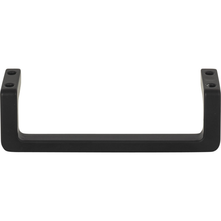 Matte Black Modern Designer Bar Pull with Mounting Hardware