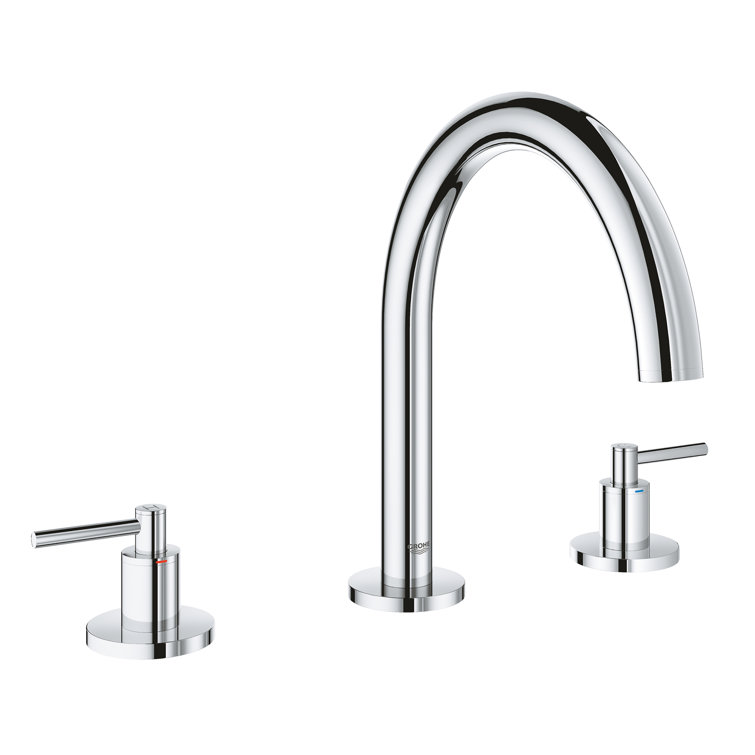 Polished Chrome Modern Wall-Mounted Lever Handles