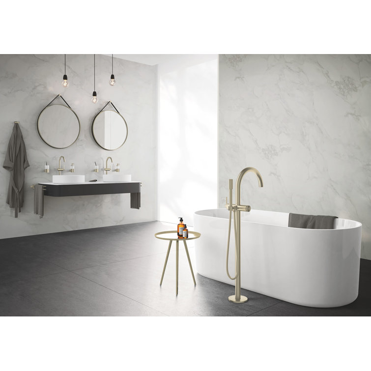 Brushed Nickel Modern Wall Mounted Double Towel Bar