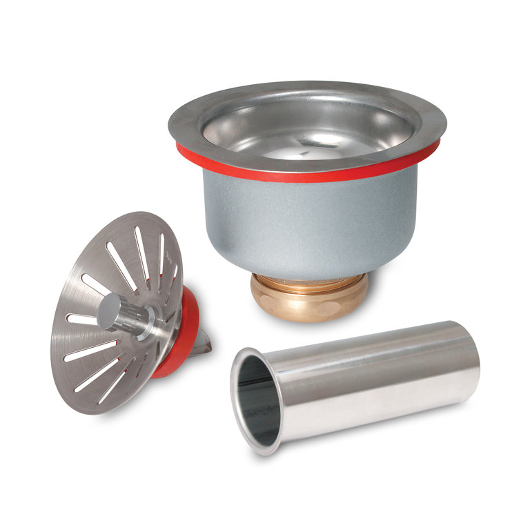 Keeney Stainless Steel Kitchen Sink Strainer with Brass Shank