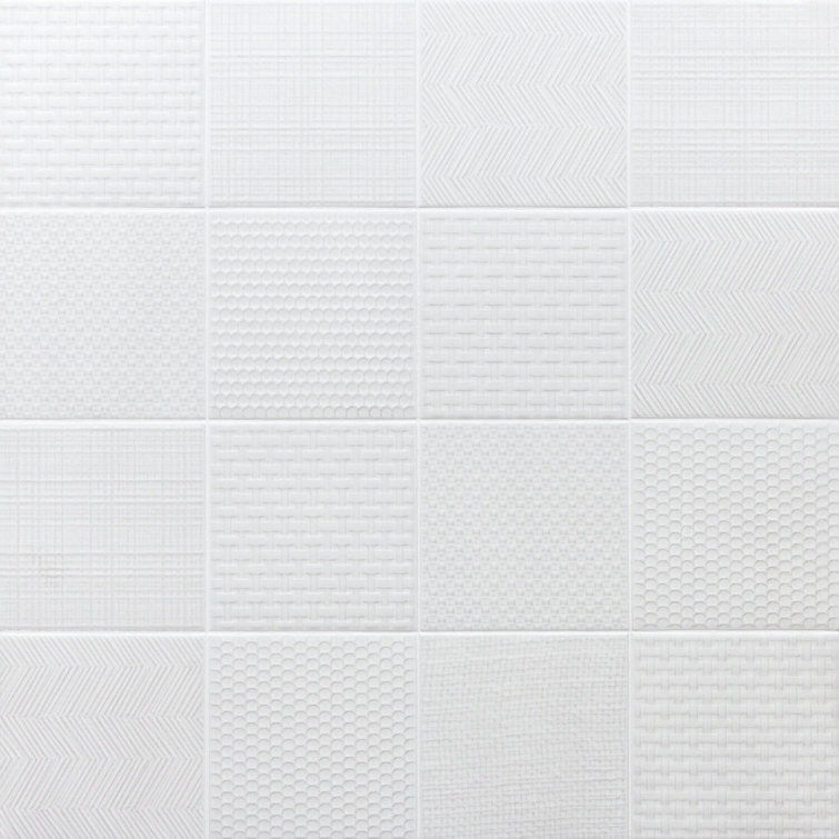Eldorado White 6x6 Matte Porcelain Wall and Floor Tile