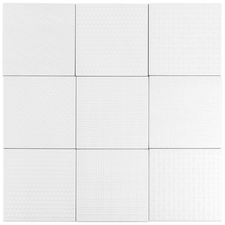 Eldorado White 6x6 Matte Porcelain Wall and Floor Tile