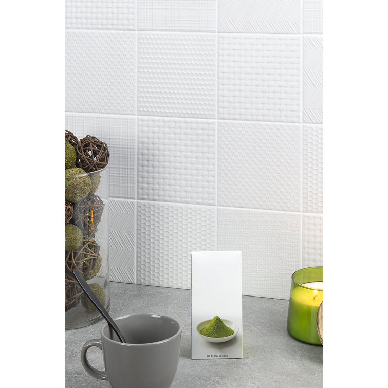 Eldorado White 6x6 Matte Porcelain Wall and Floor Tile