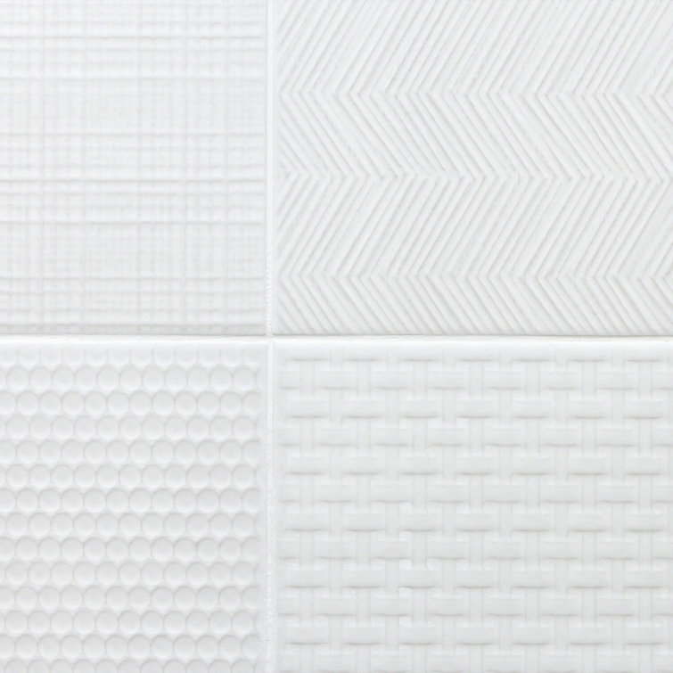 Eldorado White 6x6 Matte Porcelain Wall and Floor Tile