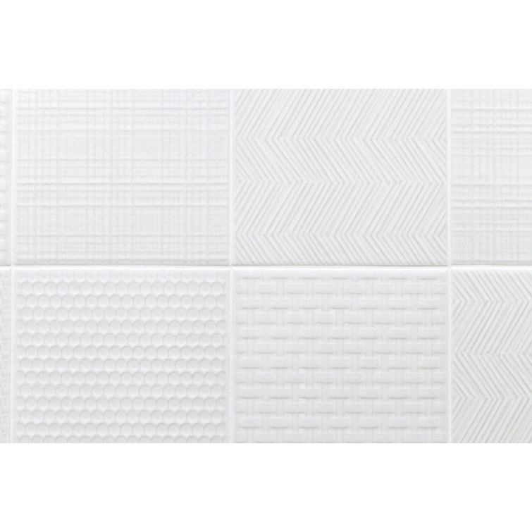 Eldorado White 6x6 Matte Porcelain Wall and Floor Tile