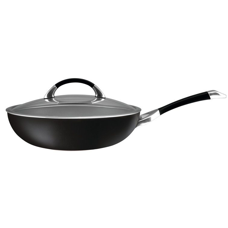 Circulon Symmetry 12" Black Hard-Anodized Nonstick Pan with Lid
