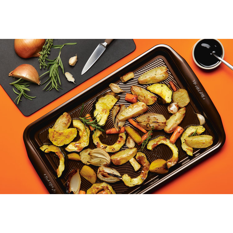 Chocolate Brown Nonstick Carbon Steel 17" x 11" Cookie Sheet