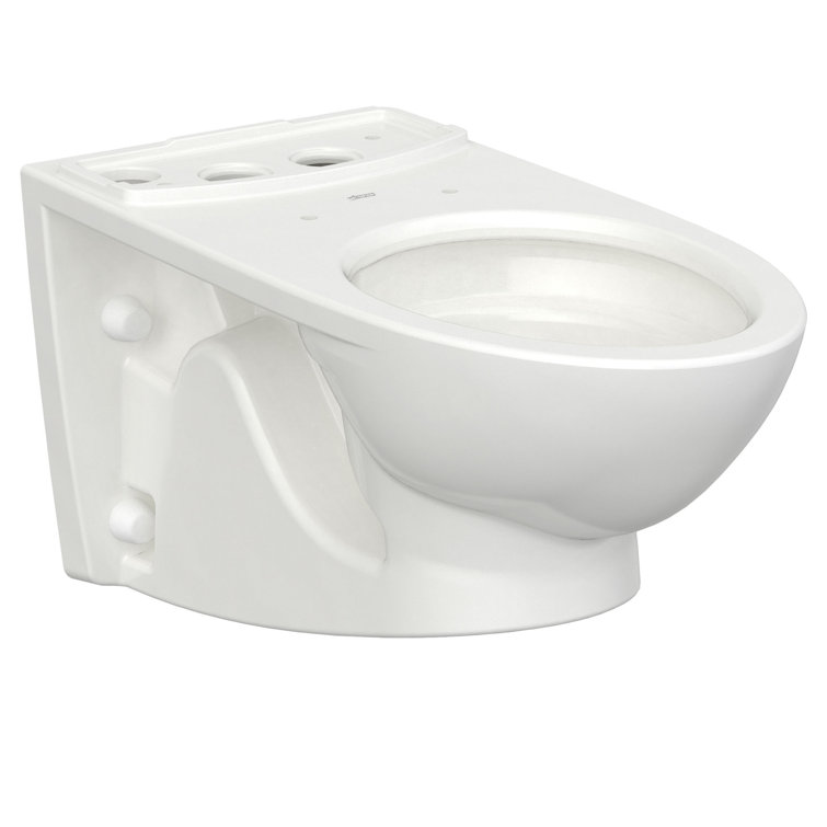 White Elongated Wall Mounted Dual Flush Toilet Bowl