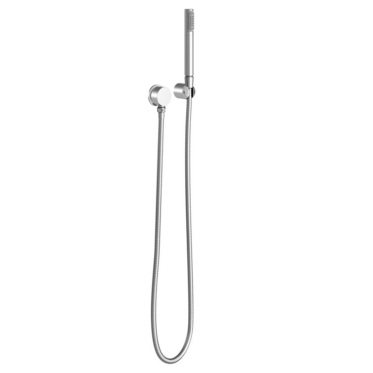 Polished Chrome Minimalist Wall Mounted Handheld Shower Head