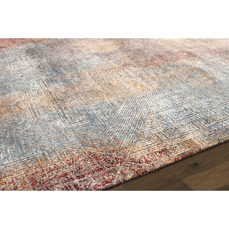 Cosmo Multicolor Hand-Knotted Wool and Silk Rug