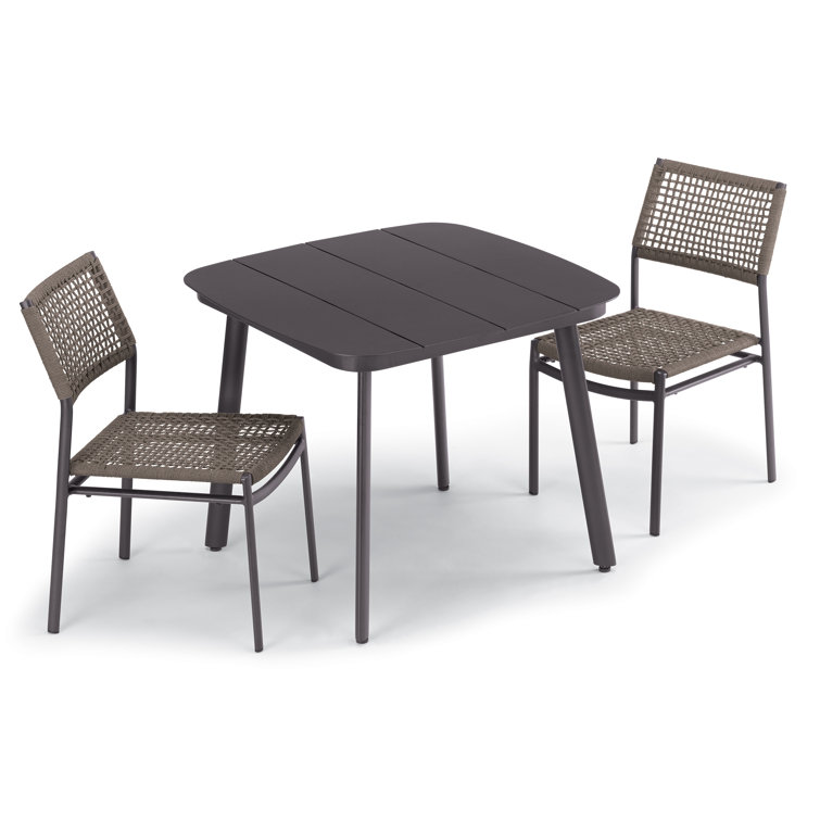 Eiland 38'' Square Powder Coated Aluminum Outdoor Dining Table