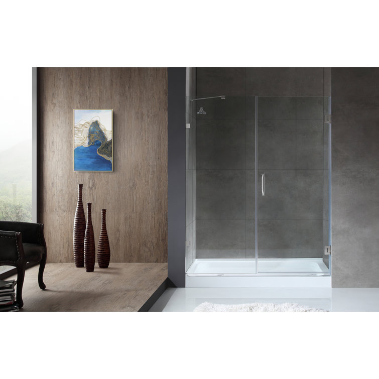 Makata 60" x 72" Frameless Brushed Nickel Shower Door