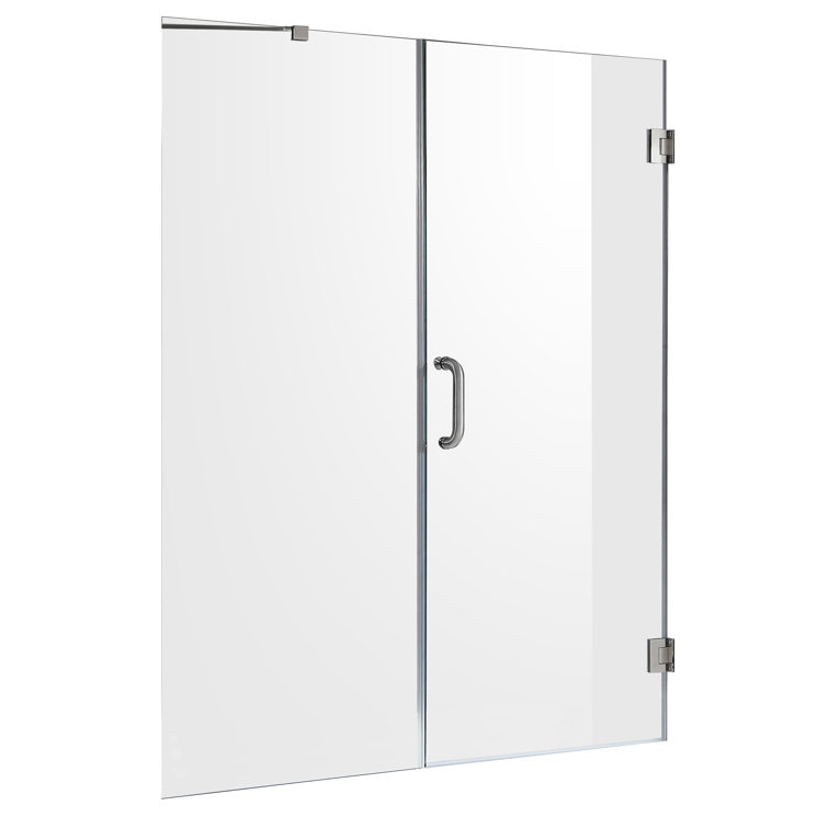 Makata 60" x 72" Frameless Brushed Nickel Shower Door