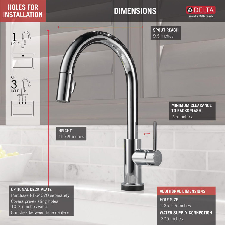 Chrome Pull-Down Kitchen Faucet with Voice Control