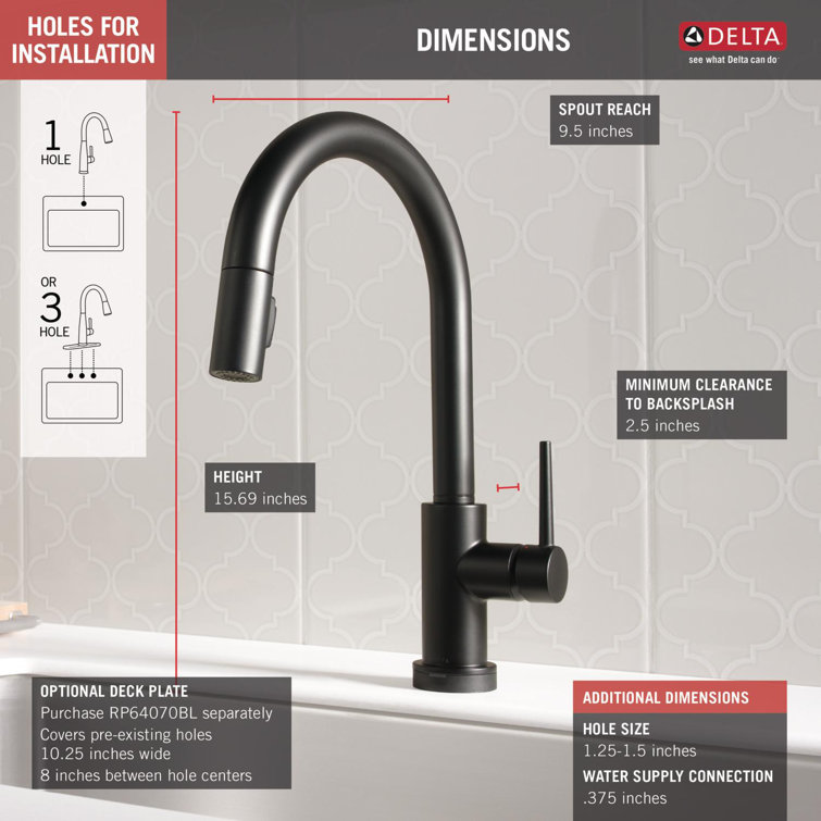 Matte Black Stainless Steel Pull-Down Kitchen Faucet with Touch Control
