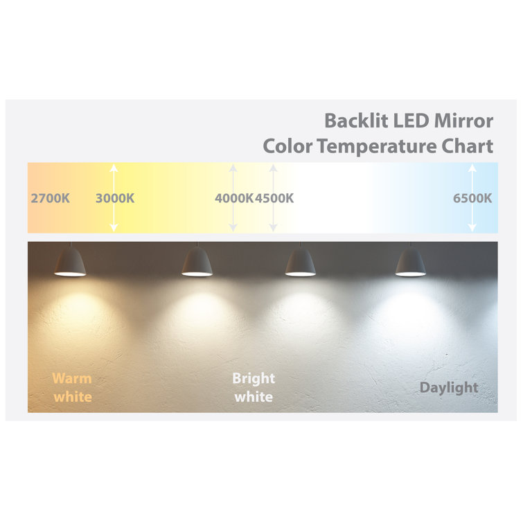 Luxury Crystal 48"x36" Frameless LED Bathroom Vanity Mirror