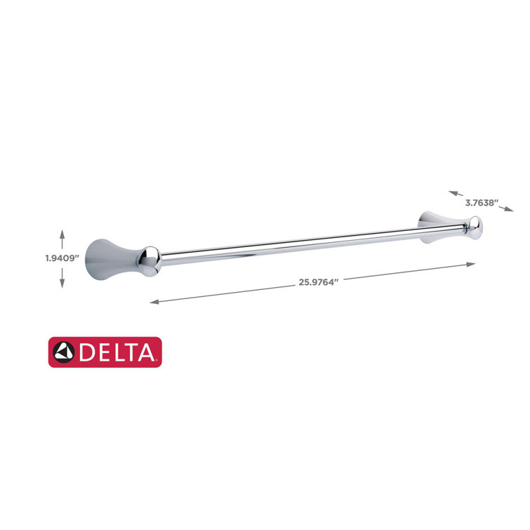 Lahara 24" Chrome Wall Mounted Towel Bar