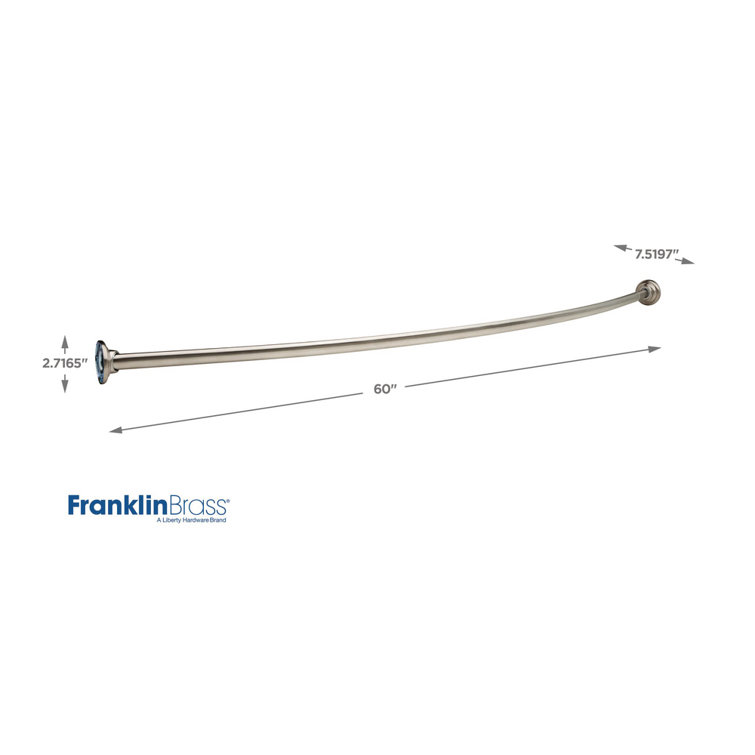 60" Stainless Steel Curved Shower Curtain Rod