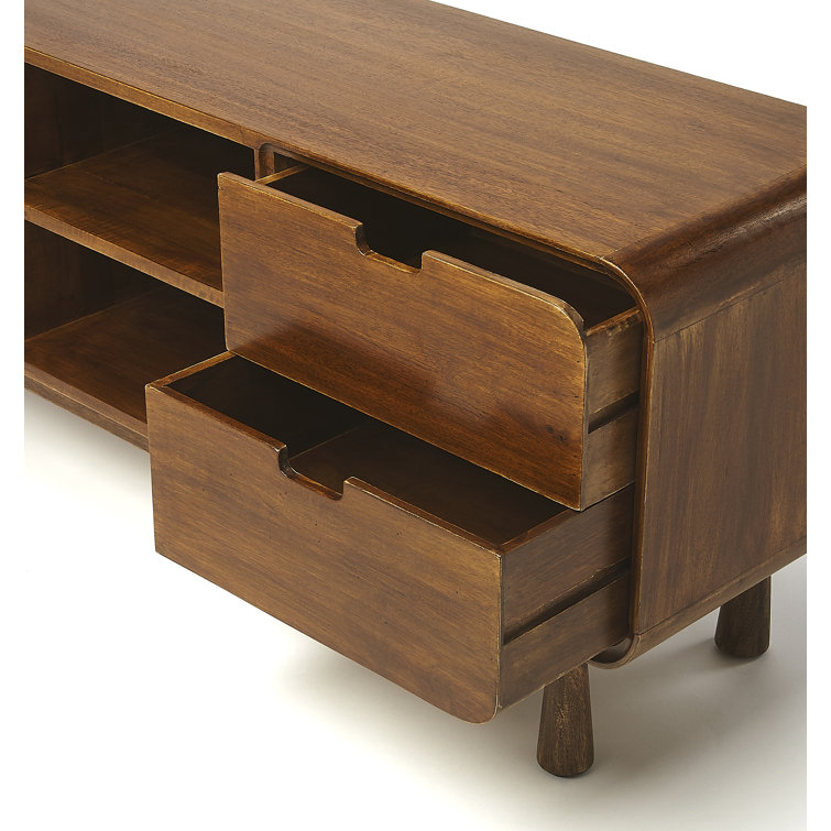 Drayton Mid-Century Modern Brown Wood 49.5" TV Stand