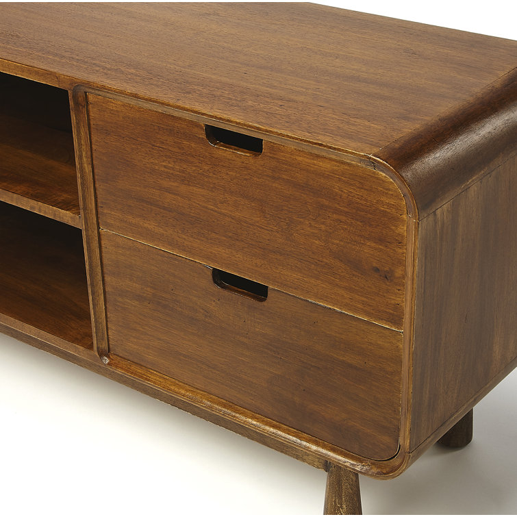Drayton Mid-Century Modern Brown Wood 49.5" TV Stand
