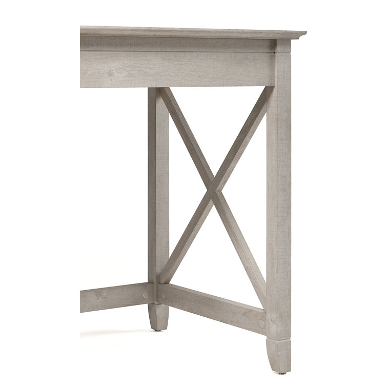 Washed Gray Particle Board L-Shaped Corner Desk