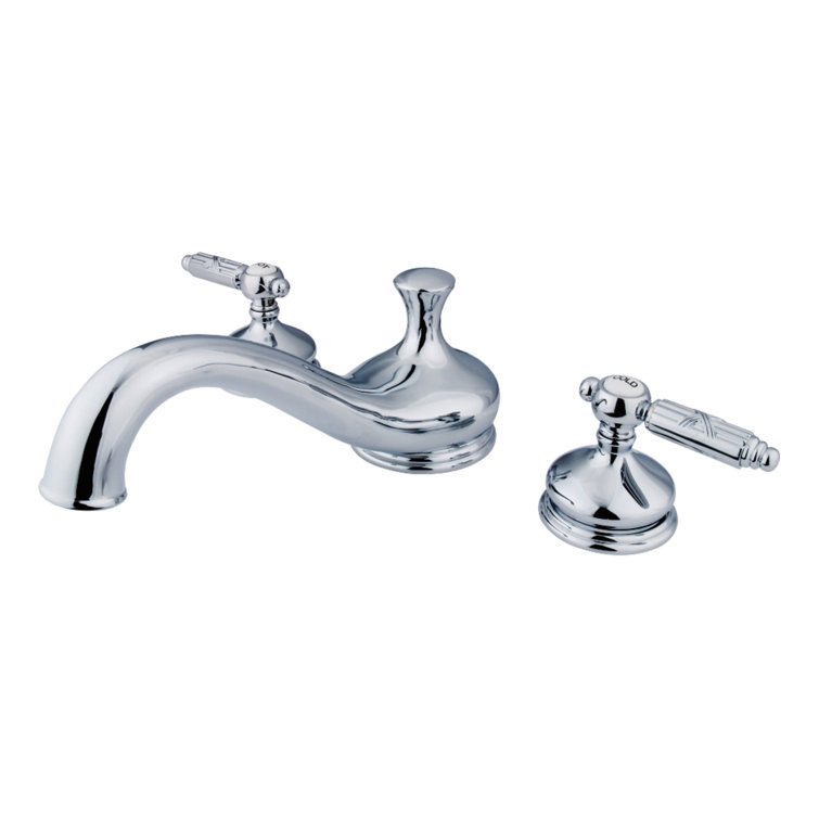 Polished Chrome Dual Handle Roman Tub Faucet