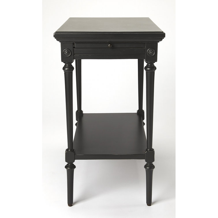 Easterbrook Transitional Wood End Table with Pull-Out Tray