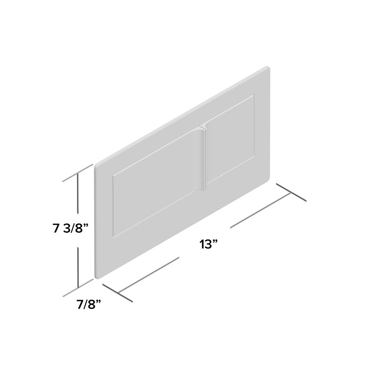 Veil Sleek Dual-Flush Wall Actuator Plate in Polished Chrome