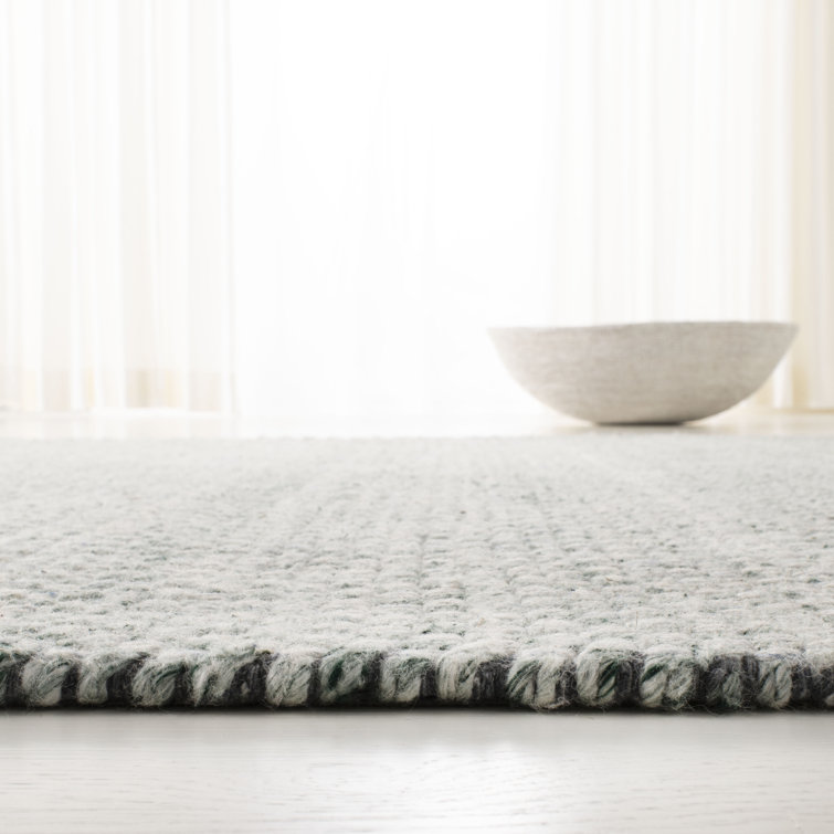 Handmade Luxe Blue Wool and Viscose 5' x 8' Flat Woven Area Rug