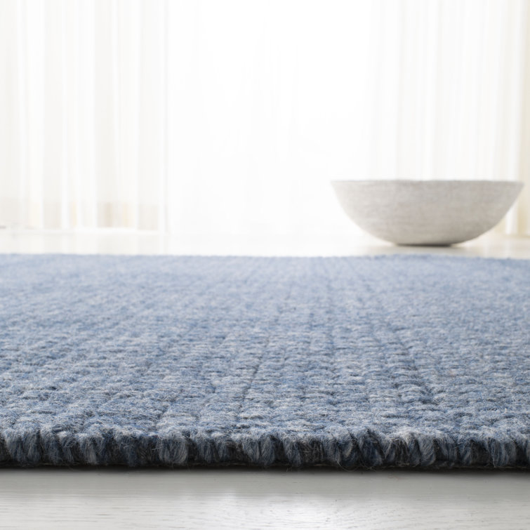 Lauren Blue Hand-Knotted Wool Area Rug 3' x 5'