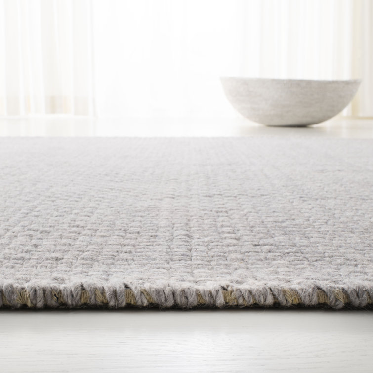 Amalie Pewter 9' x 12' Hand Woven Wool Area Rug