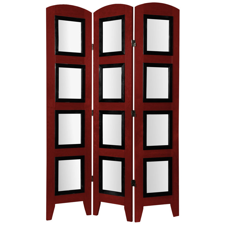 Rosewood 3-Panel Shoji Photo Display Room Divider