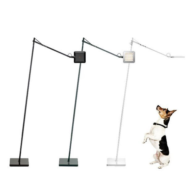 Anthracite LED Adjustable Task Floor Lamp with Touch Dimmer