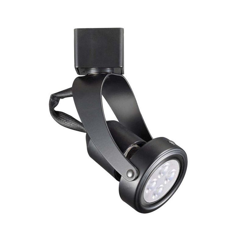 Black Miniature LED Line Voltage Track Head