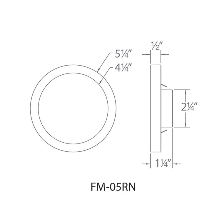 Sleek Edge-Lit 5'' White LED Flush Mount for Indoor/Outdoor