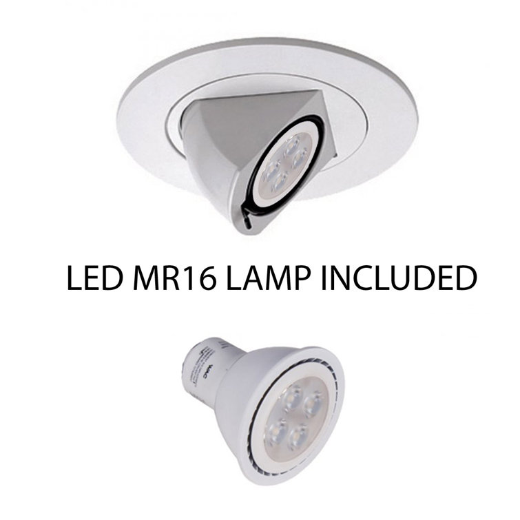 White Aluminum Adjustable LED Recessed Trim Light