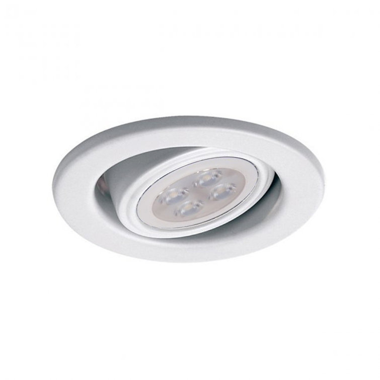 White Aluminum Adjustable Recessed Gimbal Trim