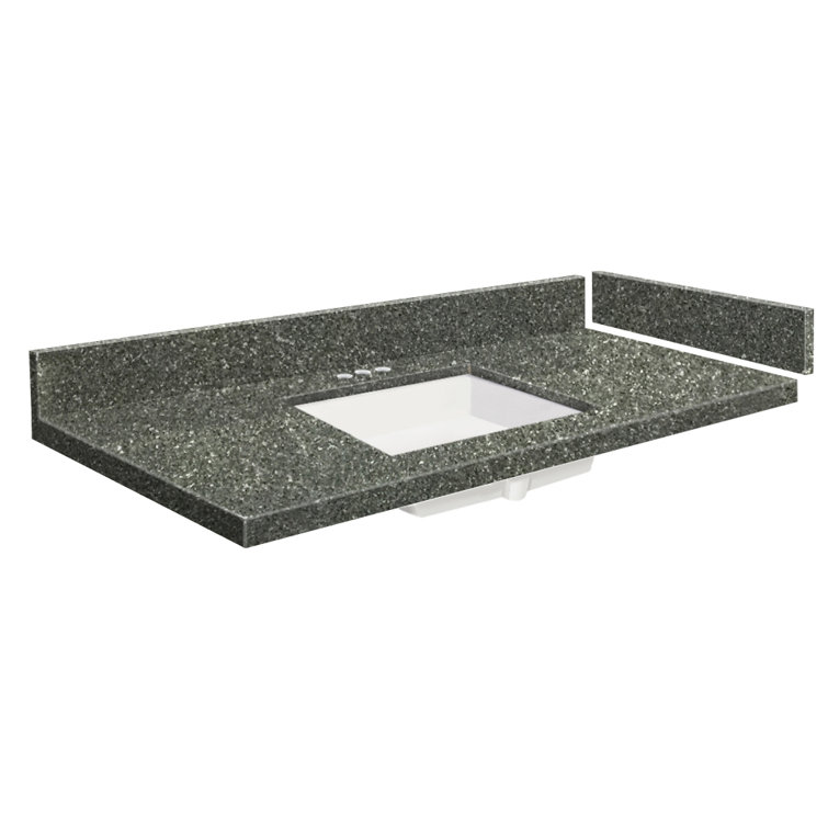 Milan White 25.25'' Quartz Single Bathroom Vanity Top with Sink
