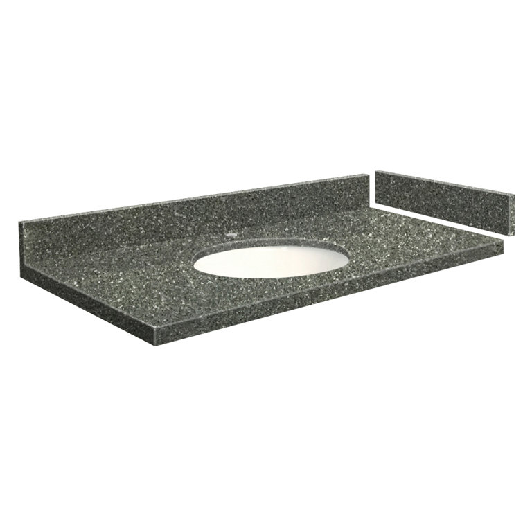 Madison 25.5'' Cream Quartz Single Bathroom Vanity Top with White Round Sink