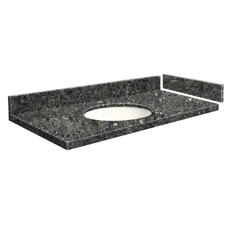 Madison 25.5'' Cream Quartz Single Bathroom Vanity Top with White Round Sink