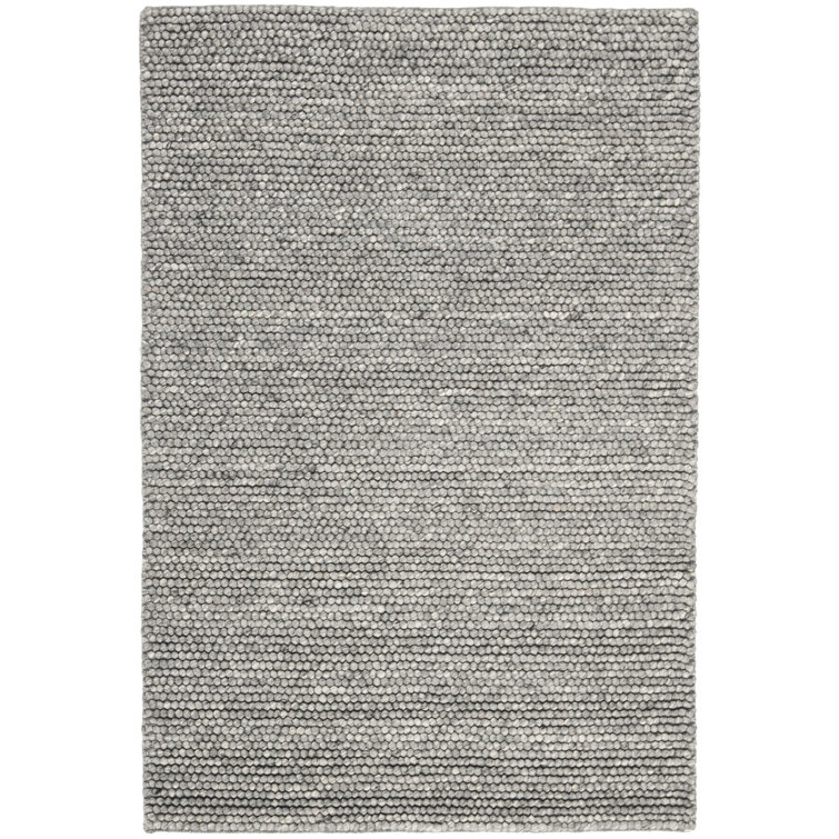 Elegance Dark Gray Hand-Knotted Wool Blend 4' x 6' Area Rug