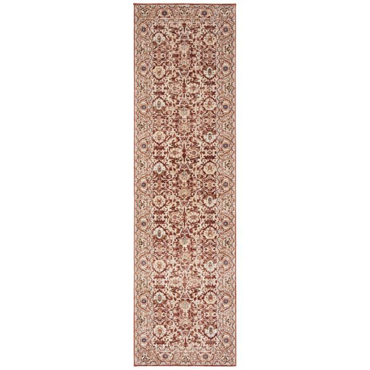 Hand-knotted Red Synthetic Oriental Runner Rug 2'2" x 8'