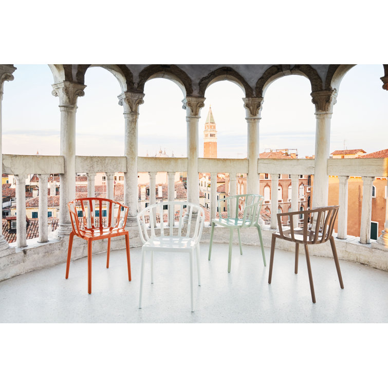 Rust Orange Venice Inspired Plastic Armchair