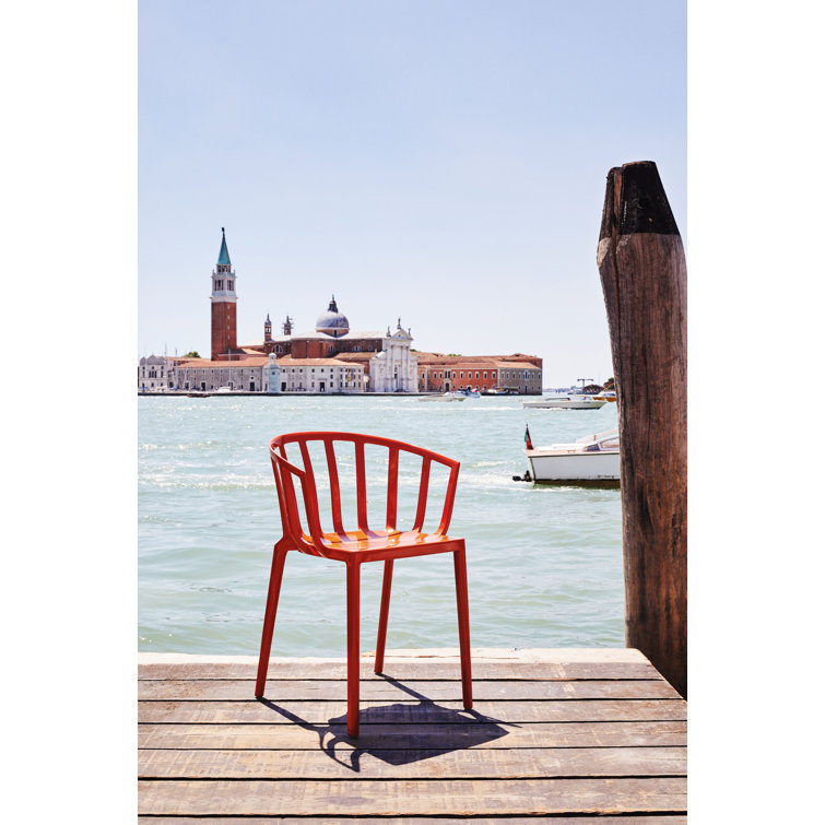 Rust Orange Venice Inspired Plastic Armchair