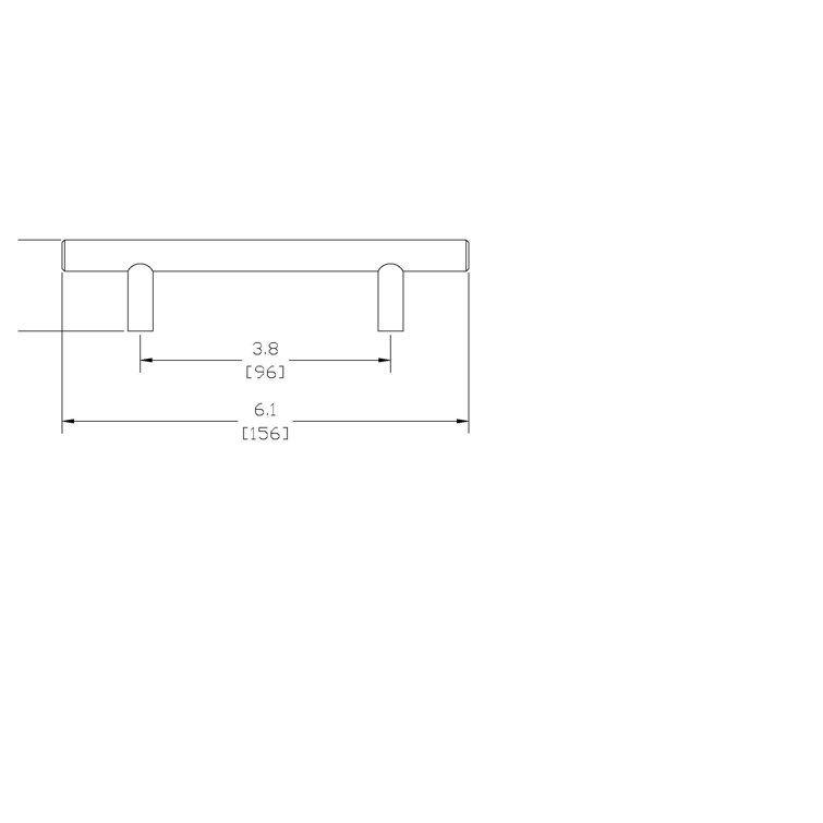 Modern Bronze Copper 3'' Bar Pull with Mounting Hardware